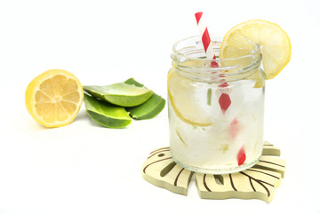 Aloe vera with lemon juice
