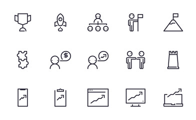 Set of Business vector icon illustration