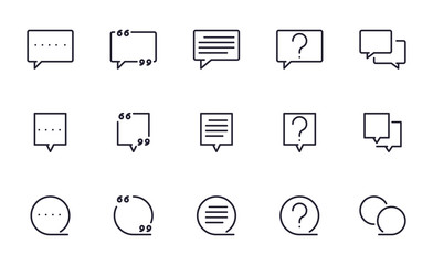 Set of Chat vector icon illustration