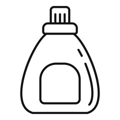 Dish cleaner bottle icon. Outline dish cleaner bottle vector icon for web design isolated on white background