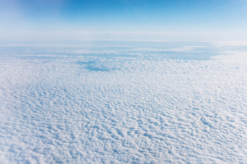 Fantastic background with clouds. The view above the clouds.