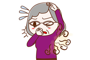 脇の下が臭くて気になる高齢の女性