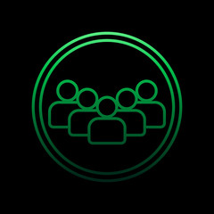 group of contacts nolan icon. Simple thin line, outline vector of sosial media network icons for ui and ux, website or mobile application