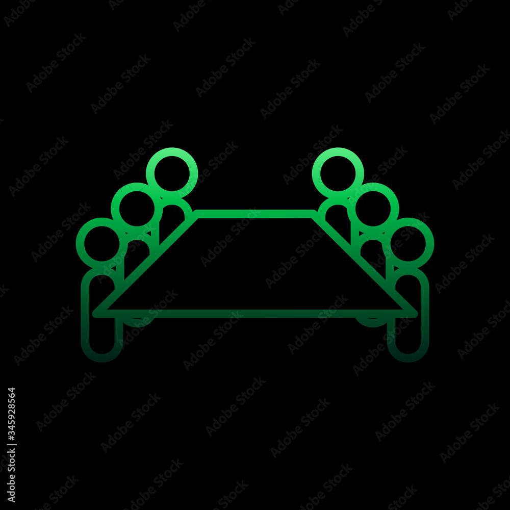 Poster discussion nolan icon. simple thin line, outline vector of conferencing icons for ui and ux, website