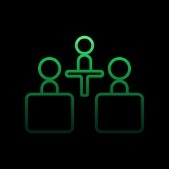 the meeting nolan icon. Simple thin line, outline vector of conferencing icons for ui and ux, website or mobile application