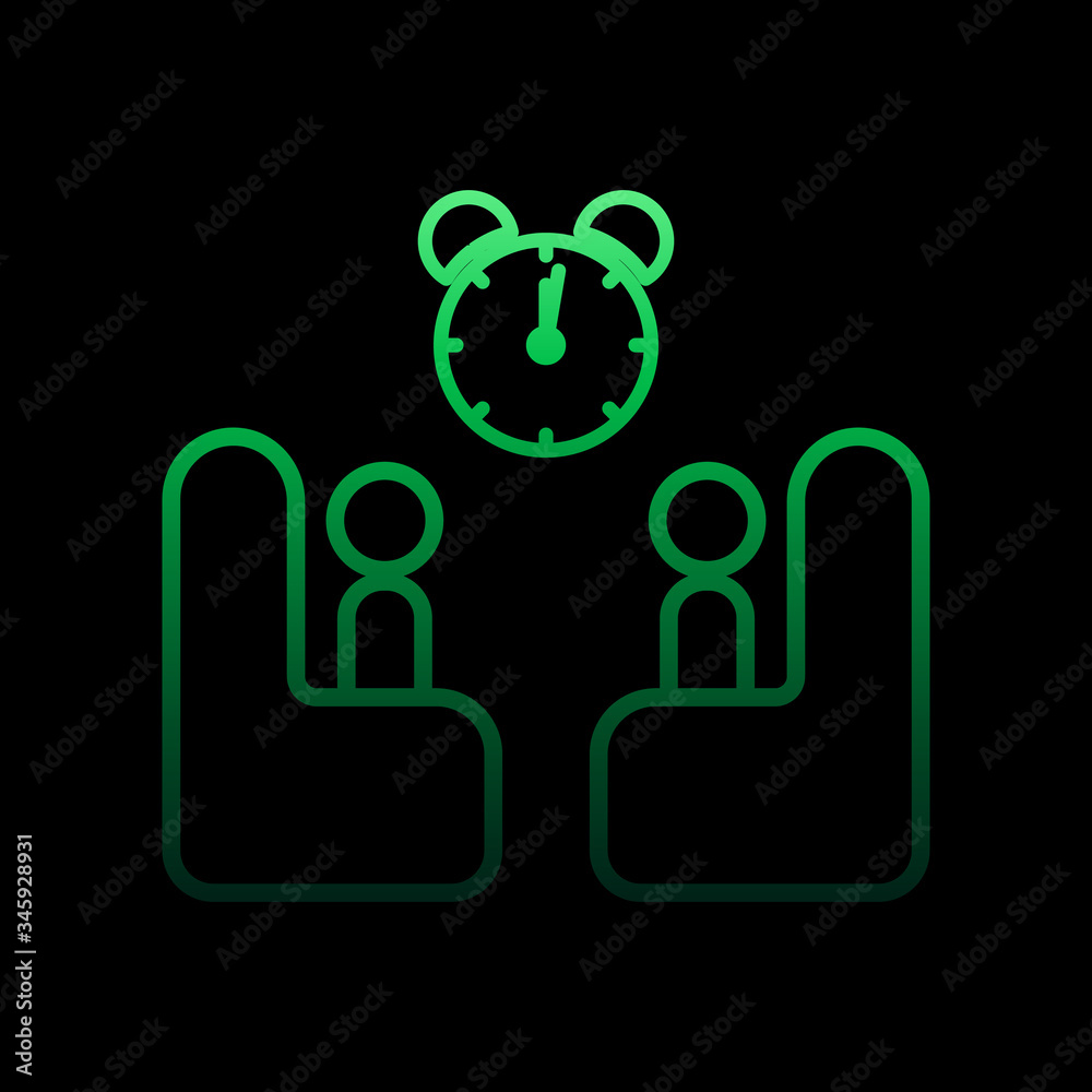 Poster time for communication nolan icon. simple thin line, outline vector of conferencing icons for ui and
