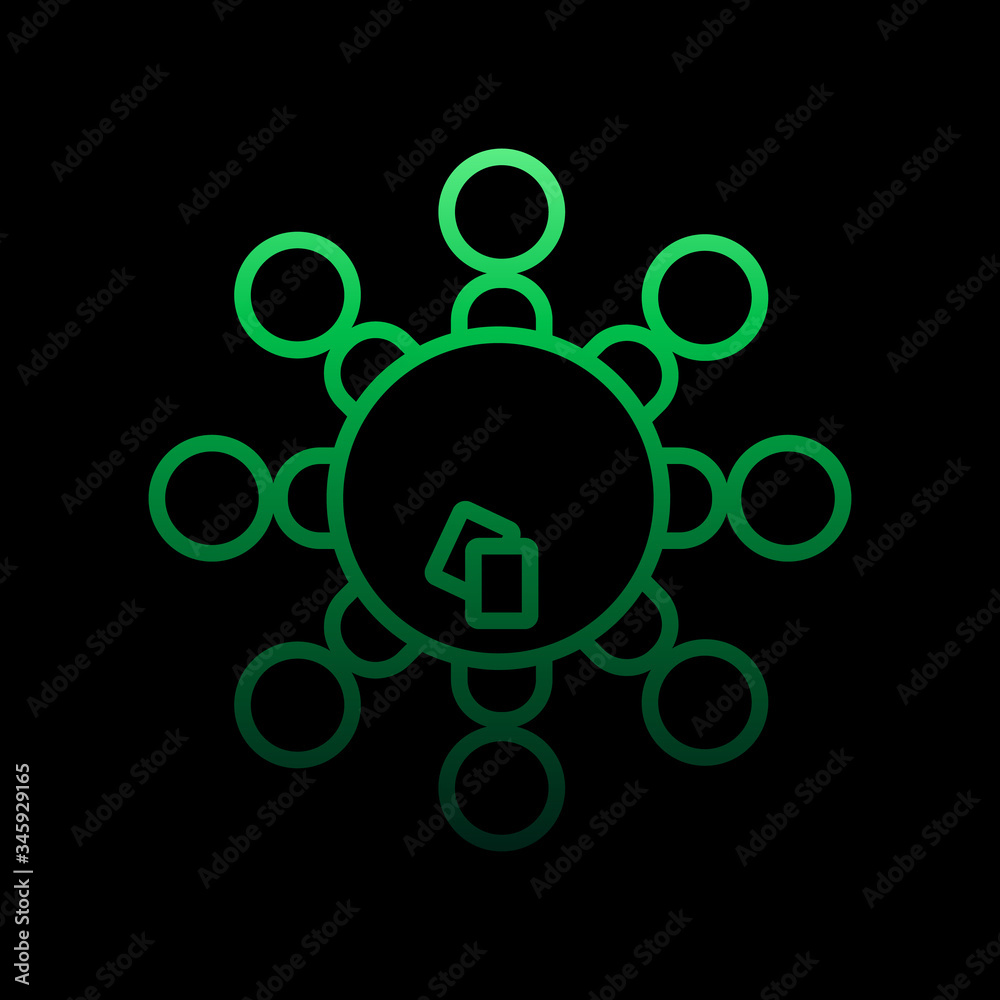 Poster round table nolan icon. simple thin line, outline vector of conferencing icons for ui and ux, websit