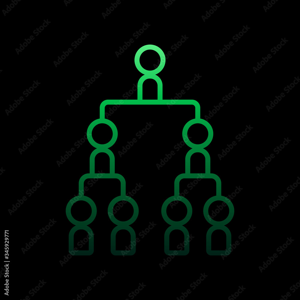 Poster hierarchy nolan icon. simple thin line, outline vector of conferencing icons for ui and ux, website 