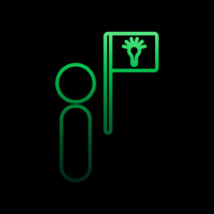 ideological officer nolan icon. Simple thin line, outline vector of conferencing icons for ui and ux, website or mobile application