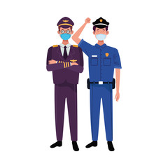 male workers using face masks for covid 19