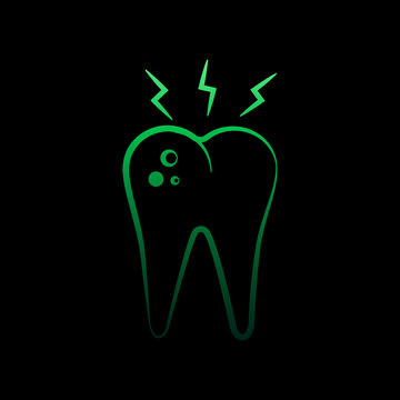 Tooth broblem, care nolan icon. Simple thin line, outline vector of dentist icons for ui and ux, website or mobile application