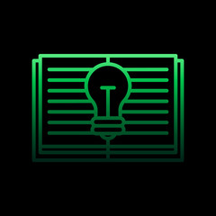 bulb on a notebook nolan icon. Simple thin line, outline vector of Education icons for ui and ux, website or mobile application