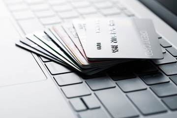 Online credit card payment for purchases from online stores and online shopping.