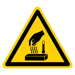 Caution Hot Surface Do Not Touch Symbol Sign, Vector Illustration, Isolate On White Background Label .EPS10
