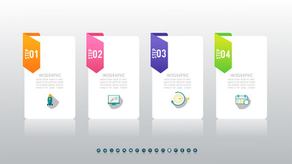 Design Business template infographic chart element with place date for presentations.