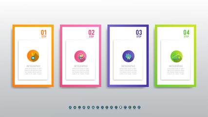 Design Business template infographic chart element with place date for presentations.
