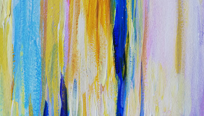 Multicolor abstract acrylic background with vertical brush strokes 