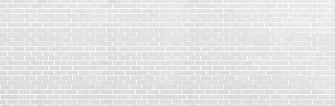 panorama  Structural white clean  Brick Wall. Panoramic Solid Surface. stone background.   brick wall  texture background wide and high resolution phot