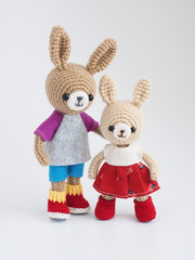 かわいい動物のあみぐるみ