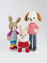 かわいい動物のあみぐるみ