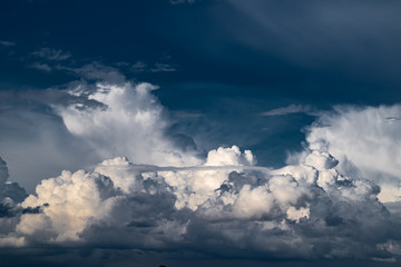 sky after rain with huge clouds. 