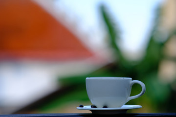 cup of coffee on the table