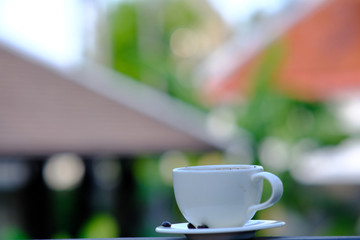 cup of coffee on the table