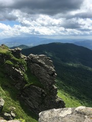 mountain landscape with clouds