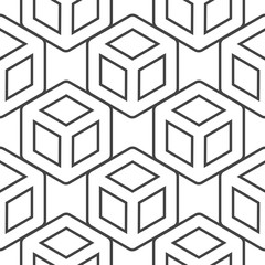 Black and white pattern. Decorative seamless background