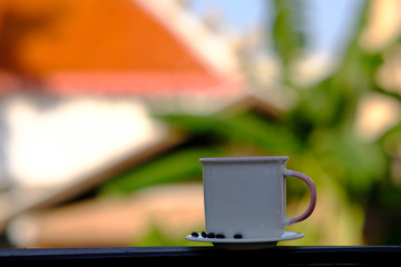 cup of coffee and beans
