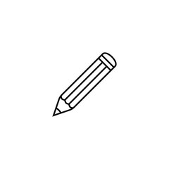 Pencil icon, vector isolated illustration.