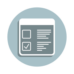 Task list badge icon. Simple glyph, flat vector of software development icons for ui and ux, website or mobile application