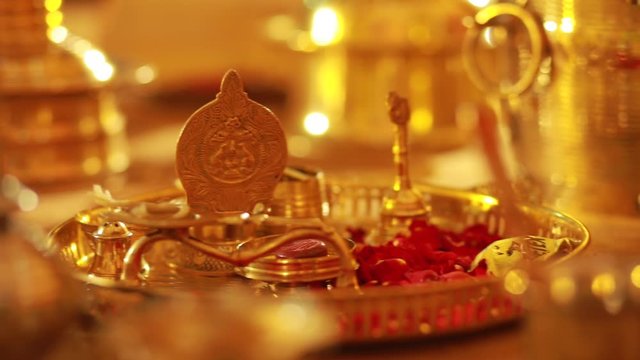 South Indian prayer items on a wedding day