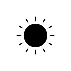 Summer sun icon in trendy flat design