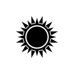 Summer sun icon in trendy flat design