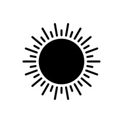 Summer sun icon in trendy flat design