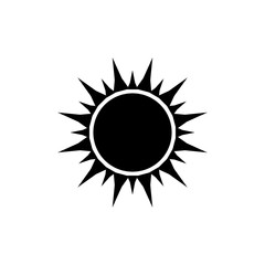Summer sun icon in trendy flat design