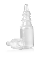 Eye drop bottle isolated on white