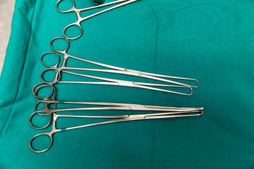 Medical forceps clamp instruments for surgery, preparation for surgery, surgical tools