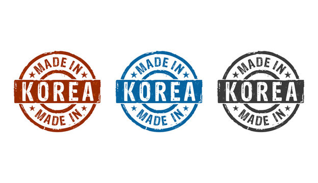 Made in Korea stamp and stamping