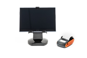 Commerce - cash equipment on a white background