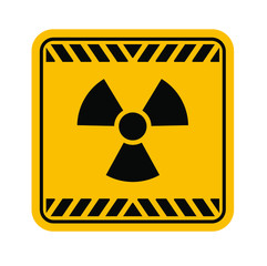 Fototapeta premium radiation warning sign on white