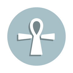 Ankh badge icon. Simple glyph, flat vector of world religiosity icons for ui and ux, website or mobile application