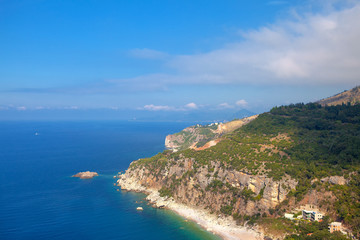 Naklejka na ściany i meble coastal cape scenery of Adriatic Sea 