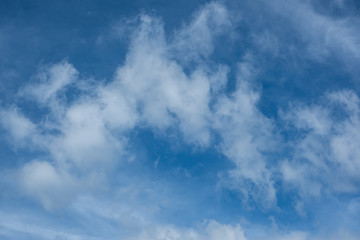Sky and clouds on a bright day after rain