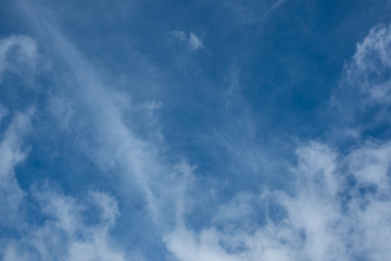 Sky and clouds on a bright day after rain