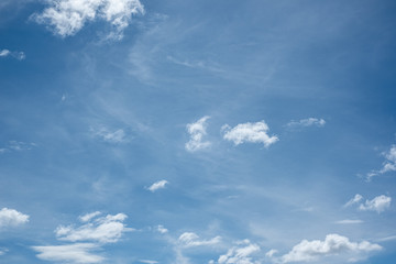 Sky and clouds on a bright day after rain