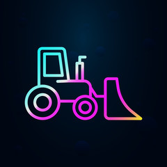 Bucket tractor nolan icon. Simple thin line, outline vector of consruction machinery icons for ui and ux, website or mobile application