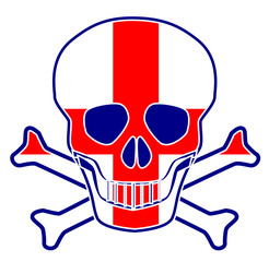 England Flag Skull