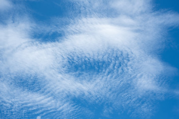 Sky and clouds on a bright day after rain